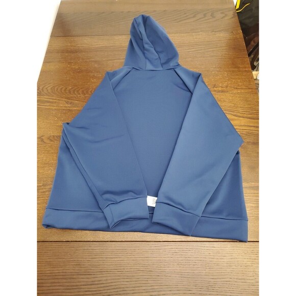 Nicole Miller Sport Hoodie Pressed Raised Print Dark Teal Scuba Pullover 3XL NWT - Picture 12 of 15